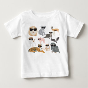 Camiseta Animais legal e Engraçados Vestindo óculos escur