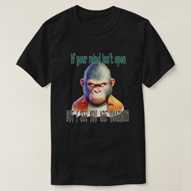 Camiseta animais legal, gorila (Frente do Design)