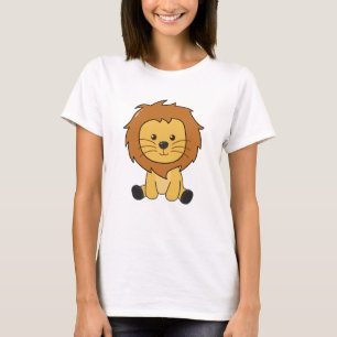 Camiseta Animais Leões Cujos Animais Sejam Crianças Rei Leã