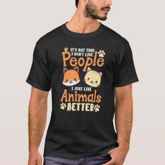 Camiseta Animais Melhor Introvertido Distanciamento Social 