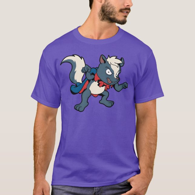 Camiseta Animais Monstros Menina Gambá Vampira (Frente)