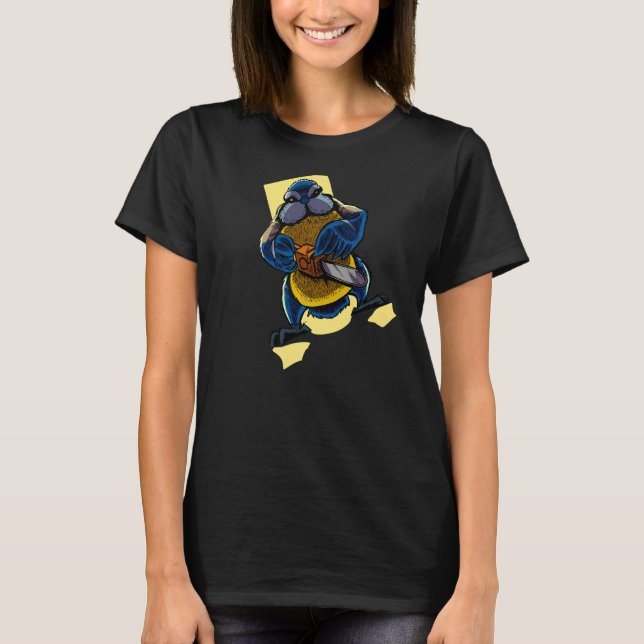 Camiseta Animais Monstros Xangai Azul (Frente)