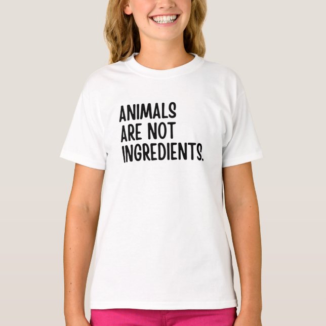 Camiseta Animais Não São Ingredientes (Frente)