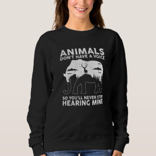 Camiseta Animais Não Têm Voz Então Você Nunca Vai Parar