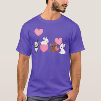 Camiseta Animais panda coelho urso amam direitos dos animai