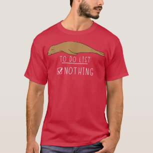 Camiseta Animais Preguiçosos Kawaii Cute Para Fazer Nada