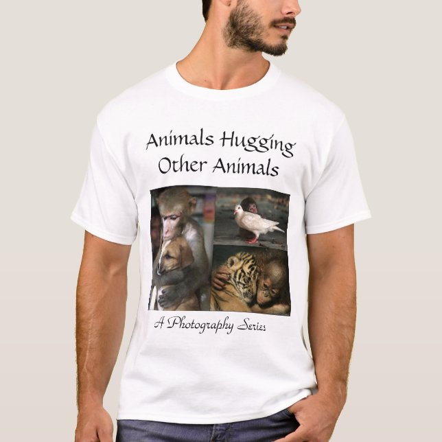 Camiseta Animais que abraçam outros animais (Frente)