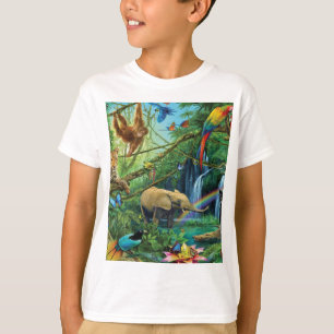 Camiseta Animais que vivem juntos travesseiro decorativo