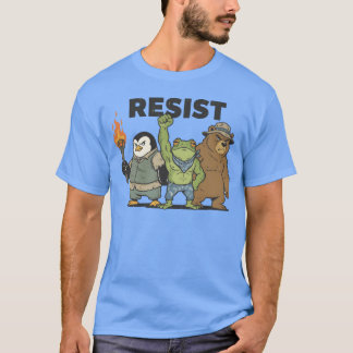 Camiseta Animais Resistentes Vintage Sapo Pinguim Urso amig