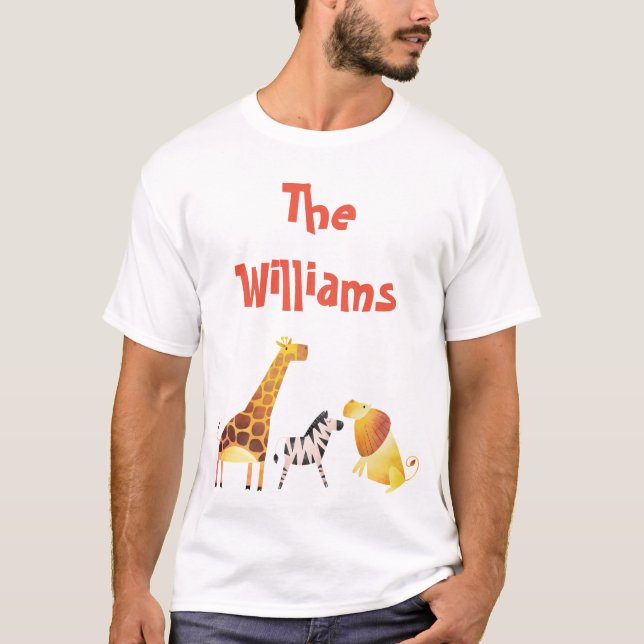 Camiseta Animais Safari Familiares (Frente)