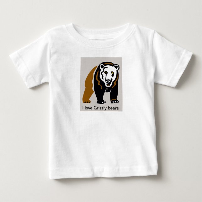 Camiseta Animais selvagens - Adoro BARRAS GRIZES - Vida sel (Frente)