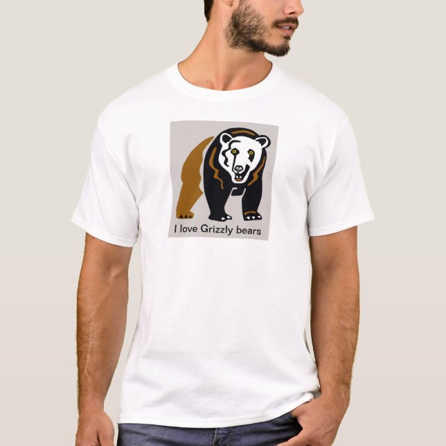 Camiseta Animais selvagens - Adoro BARRAS GRIZES - Vida sel (Frente)