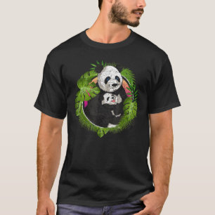 Camiseta Animais Selvagens Bairros de Panda Cuja Vida Selva
