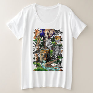 Camiseta Animais Selvagens da savana africana