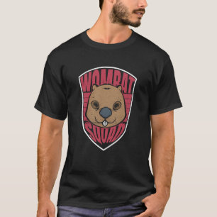 Camiseta Animais Selvagens de Esquadra de Wombat Rodaram Na