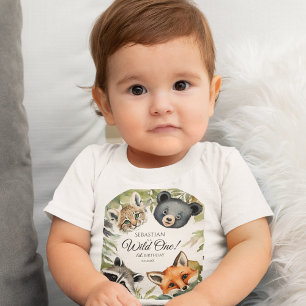 Camiseta Animais Selvagens de Florestas de Um primeiro aniv