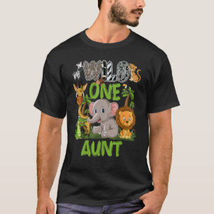 Camiseta Animais Selvagens de Uma Tia Zoo Birthday Safari