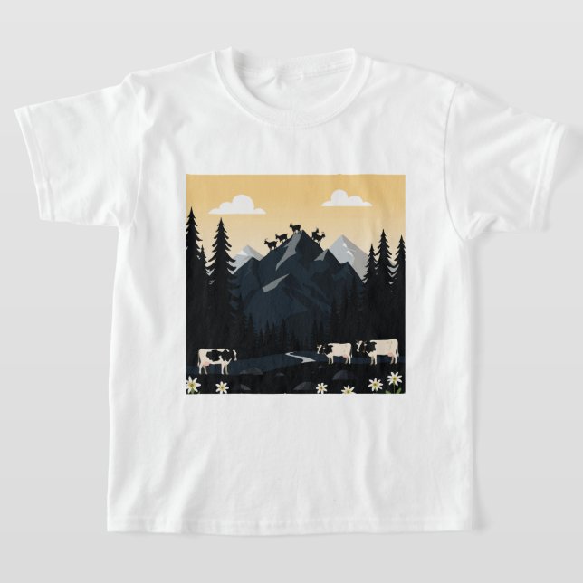 Camiseta Animais selvagens e de fazenda (Postura )