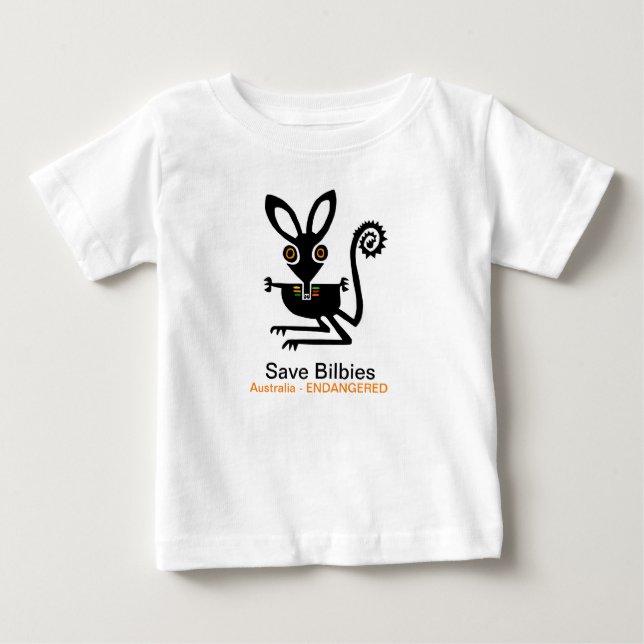 Camiseta Animais selvagens - Save BILBIES - Animais ameaçad (Frente)