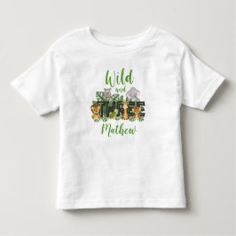 Camiseta Animais Selvagens Selvagens e Árvores 3º Safari An