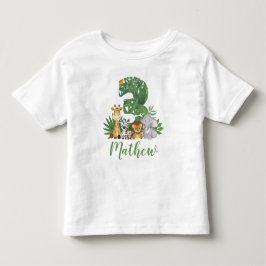 Camiseta Animais Selvagens Selvagens e Árvores do 3º Dia da