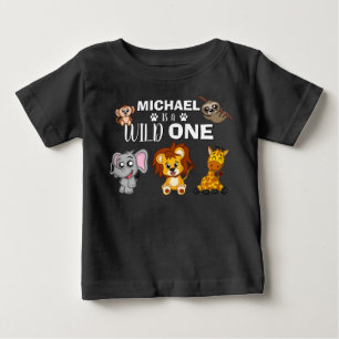 Camiseta Animais Selvagens Selvagens Safari Cute Primeiro A