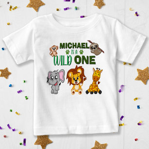 Camiseta Animais Selvagens Selvagens Safari Cute Primeiro A