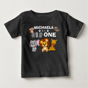 Camiseta Animais Selvagens Selvagens Safari Cute Primeiro A