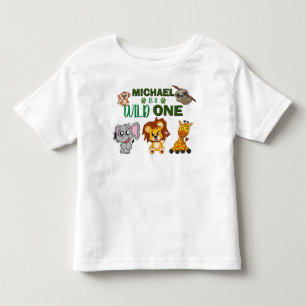 Camiseta Animais Selvagens Selvagens Safari Cute Primeiro A