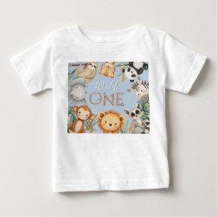 Camiseta Animais Selvagens Tropicais de Pastel, Uma Selva S