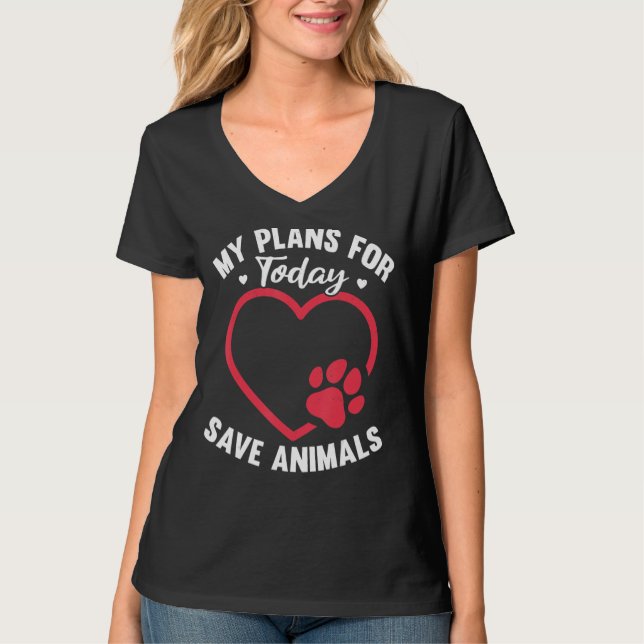 Camiseta Animais Sobre Conserv De Salvamento Dos Ativistas  (Frente)