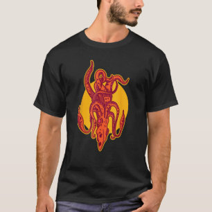 Camiseta Animais Submarinos Com Tentáculos Octopus Squi