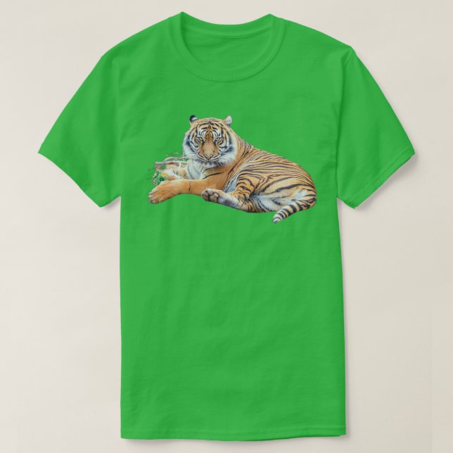 Camiseta animais tigres natureza da vida selvagem (Frente do Design)