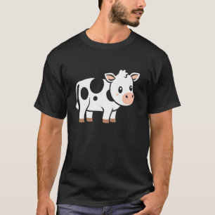 Camiseta Animais vacas engraçado minimalista fofo vaca simp