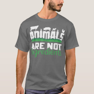 Camiseta Animais Vegan Não São Ingredientes Vegetais Nutric