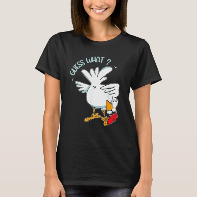 Camiseta Animal Adivinha O Que Bunda de Frango Frango (Frente)