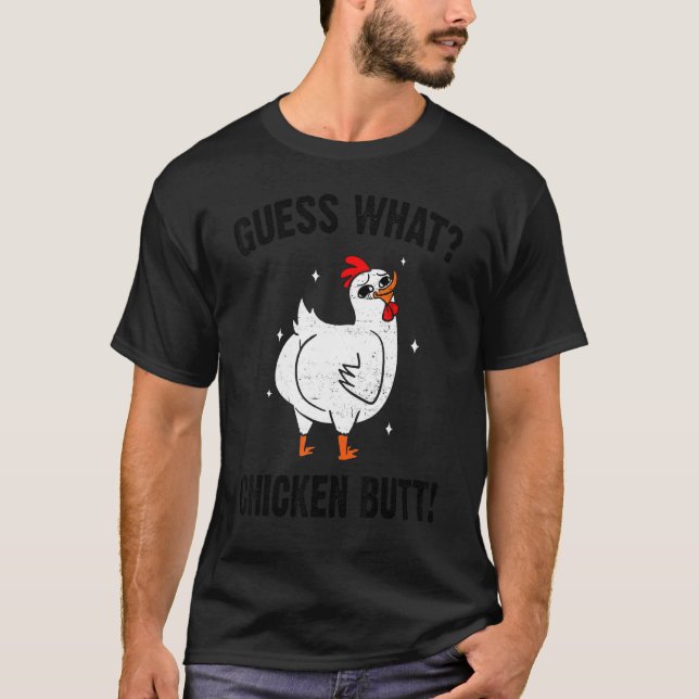 Camiseta Animal adivinha qual galinha-Bumbum corta-se (Frente)