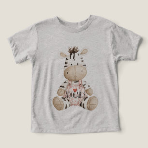 Camiseta Animal Adorável Zebra