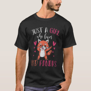 Camiseta Animal Apenas Um Que Ama Panda Vermelha