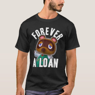 Camiseta Animal Atravessando Tom Nook Para Sempre Um Emprés