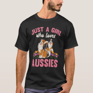 Camiseta Animal Aussie Dog Lover Girls Mulheres Cuecas Aust