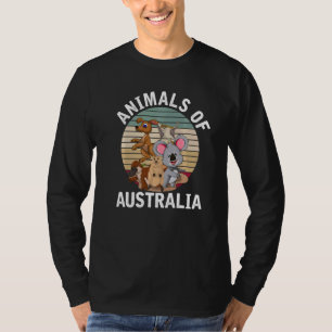 Camiseta Animal Aussie Zoo Animal Retro Austrália