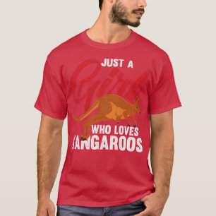 Camiseta Animal Australiano É Uma Menina Que Ama Cangurus