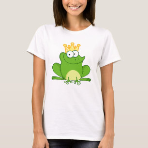 Camiseta Animal bonito dos desenhos animados do rei Sapo