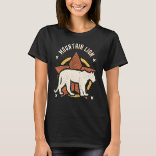 Camiseta Animal Clássico Retroativo Da Montanha Lion Vintag
