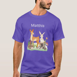 Camiseta Animal coelho ouriço Matthis menina