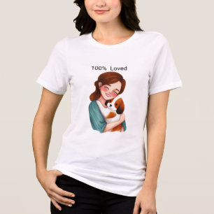 Camiseta animal completamente amado