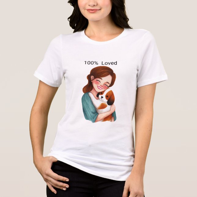 Camiseta animal completamente amado (Frente)