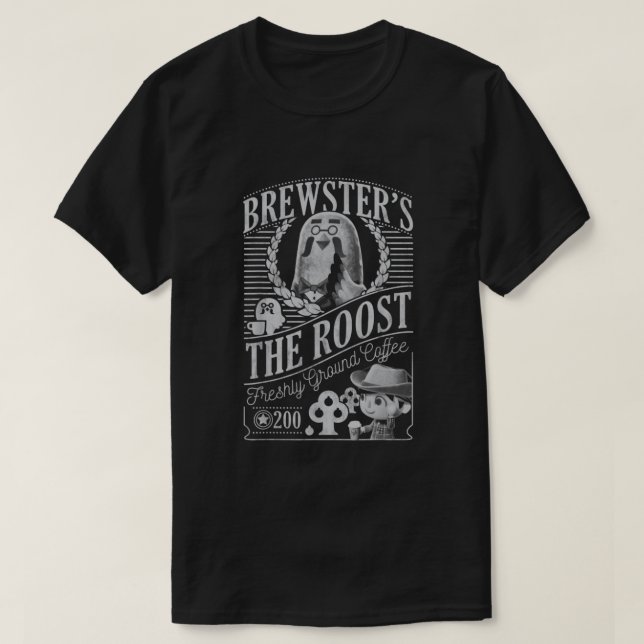 Camiseta Animal Crossing Brewsters The Roost Graphic  (Frente do Design)
