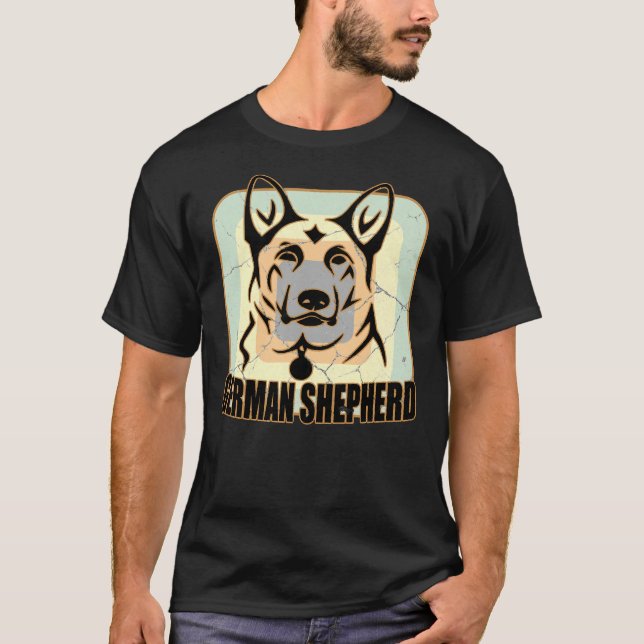 Camiseta Animal da espécie german shepherd (Frente)